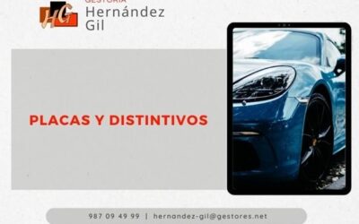 Placas y distintivos de vehículos en España